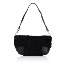  GEANTA ZEVO DAMA NEAGRA PIELE NATURALA SI BLANA TIP POSTAS LAVINIA