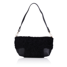  GEANTA ZEVO DAMA NEAGRA PIELE NATURALA SI BLANA TIP POSTAS LAVINIA