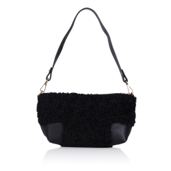  GEANTA ZEVO DAMA NEAGRA PIELE NATURALA SI BLANA TIP POSTAS LAVINIA