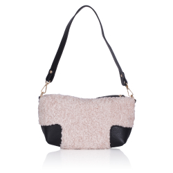  GEANTA ZEVO DAMA CREM PIELE NATURALA SI BLANA TIP POSTAS LAVINIA