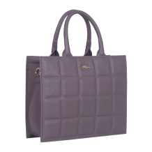 GEANTA ZEVO DAMA GREJ PIELE NATURALA MARIME MEDIE LIANA