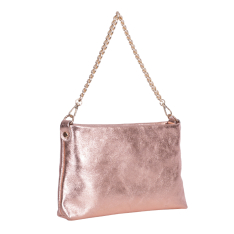 GEANTA ZEVO DAMA PIELE NATURALA GLITTER ROZ LORETA