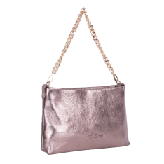 GEANTA ZEVO DAMA PIELE NATURALA GLITTER BRONZ LORETA