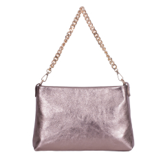 GEANTA ZEVO DAMA PIELE NATURALA GLITTER BRONZ LORETA