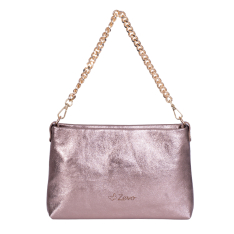GEANTA ZEVO DAMA PIELE NATURALA GLITTER BRONZ LORETA