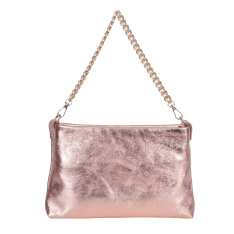 GEANTA ZEVO DAMA PIELE NATURALA GLITTER ROZ LORETA