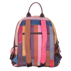 RUCSAC ZEVO DAMA PIELE NATURALA MULTICOLOR DETALIU FLORI LUCIA