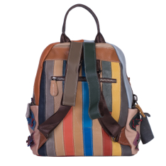 RUCSAC ZEVO DAMA PIELE NATURALA MULTICOLOR DETALIU FLUTURI LUCIA