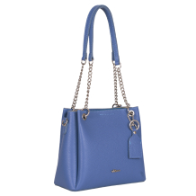 GEANTA ZEVO DAMA ALBASTRU VIOLET PIELE NATURALA LUNA