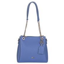 GEANTA ZEVO DAMA ALBASTRU VIOLET PIELE NATURALA LUNA