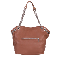  GEANTA ZEVO DAMA CARAMEL PIELE NATURALA DETALIU LANT MADALINA