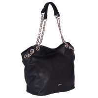  GEANTA ZEVO DAMA NEAGRA PIELE NATURALA DETALIU LANT MADALINA