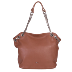  GEANTA ZEVO DAMA CARAMEL PIELE NATURALA DETALIU LANT MADALINA