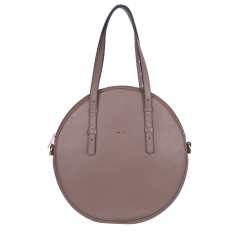 GEANTA ZEVO SHOPPER DAMA TAUPE PIELE NATURALA FORMA CERC MALVINA