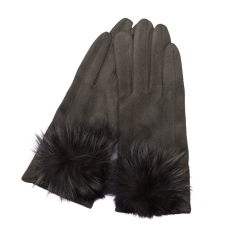 MANUSI DAMA VERDE KAKI MATERIAL TEXTIL TIP CATIFEA DETALIU BLANA NATURALA ALMA