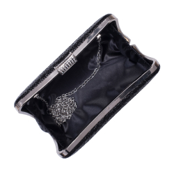 GEANTA PLIC NEAGRA PENTRU OCAZIE MATERIAL STRALUCITOR MARGARETA