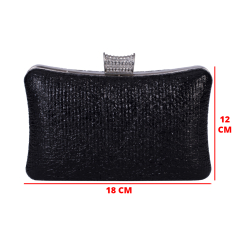 GEANTA PLIC NEAGRA PENTRU OCAZIE MATERIAL STRALUCITOR MARGARETA