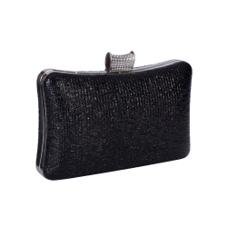 GEANTA PLIC NEAGRA PENTRU OCAZIE MATERIAL STRALUCITOR MARGARETA