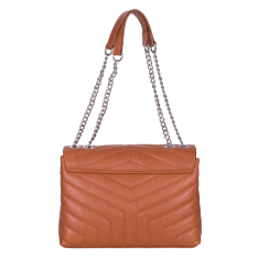 GEANTA ZEVO DAMA CARAMEL PIELE NATURALA MODEL V MARGOT