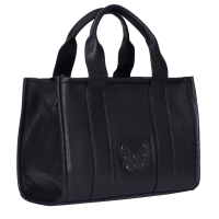  GEANTA ZEVO DAMA NEAGRA PIELE NATURALA DETALIU FLUTURE MARIA