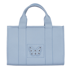  GEANTA ZEVO DAMA BLEU PIELE NATURALA DETALIU FLUTURE MARIA