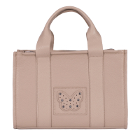  GEANTA ZEVO DAMA CREM PIELE NATURALA DETALIU FLUTURE MARIA