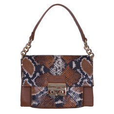 GEANTA ZEVO DAMA CARAMEL PIELE NATURALA PRINT SARPE TIP POSTAS MARIELA