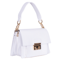 GEANTA ZEVO DAMA ALBA PIELE NATURALA TIP POSTAS ACCESORII AURII MARIELA