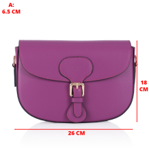 GEANTA ZEVO DAMA PIELE NATURALA MAGENTA TIP POSTAS MARINA