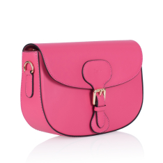 GEANTA ZEVO DAMA PIELE NATURALA FUCSIA TIP POSTAS MARINA