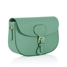 GEANTA ZEVO DAMA PIELE NATURALA VERDE MENTA TIP POSTAS MARINA