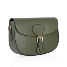 GEANTA ZEVO DAMA PIELE NATURALA VERDE KAKI TIP POSTAS MARINA