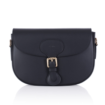 GEANTA ZEVO DAMA PIELE NATURALA NEAGRA TIP POSTAS MARINA