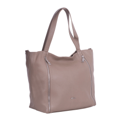 GEANTA ZEVO SHOPPER DAMA CREM PIELE NATURALA MARISA