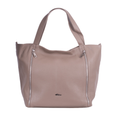 GEANTA ZEVO SHOPPER DAMA CREM PIELE NATURALA MARISA