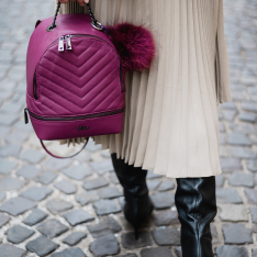 RUCSAC ZEVO DAMA VIOLET PIELE NATURALA MARIME MEDIU MARIUCA