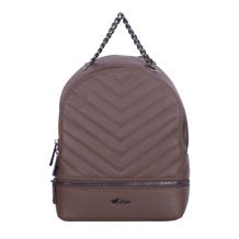 RUCSAC ZEVO DAMA TAUPE PIELE NATURALA MARIME MEDIU MARIUCA