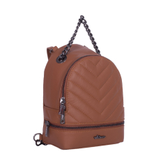 RUCSAC ZEVO DAMA CARAMEL PIELE NATURALA MARIME MINI MARIUCA