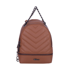 RUCSAC ZEVO DAMA CARAMEL PIELE NATURALA MARIME MINI MARIUCA