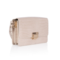 GEANTA ZEVO DAMA NUDE PIELE NATURALA PRINT CROCO MAYRA