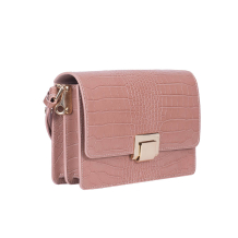 GEANTA ZEVO DAMA ROZ PIELE NATURALA PRINT CROCO MAYRA