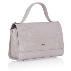 GEANTA ZEVO DAMA NUDE PIELE NATURALA PRINT CROCODIL MELINA