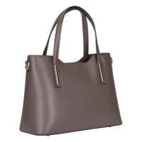 GEANTA ZEVO DAMA OFFICE TAUPE PIELE NATURALA DIMENSIUNE MARE MINA
