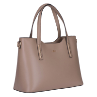 GEANTA ZEVO DAMA OFFICE BEJ PIELE NATURALA DIMENSIUNE MARE MINA