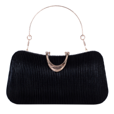 GEANTA PLIC NEAGRA PENTRU OCAZIE MATERIAL FRONSAT STRALUCITOR DETALIU CATARAMA AURIE MIRELA