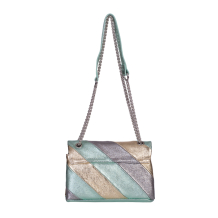 GEANTA ZEVO DAMA VERDE MENTA PIELE NATURALA GLITTER MARIME MICA OLIVIA