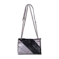 GEANTA ZEVO DAMA NEAGRA PIELE NATURALA GLITTER MARIME MICA OLIVIA