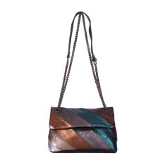 GEANTA ZEVO DAMA ARAMIE PIELE NATURALA GLITTER MARIME MICA OLIVIA