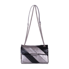 GEANTA ZEVO DAMA NEAGRA PIELE NATURALA GLITTER MARIME MICA OLIVIA