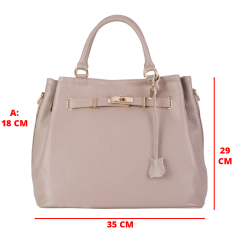  GEANTA ZEVO OFFICE DAMA CREM PIELE NATURALA OTILIA